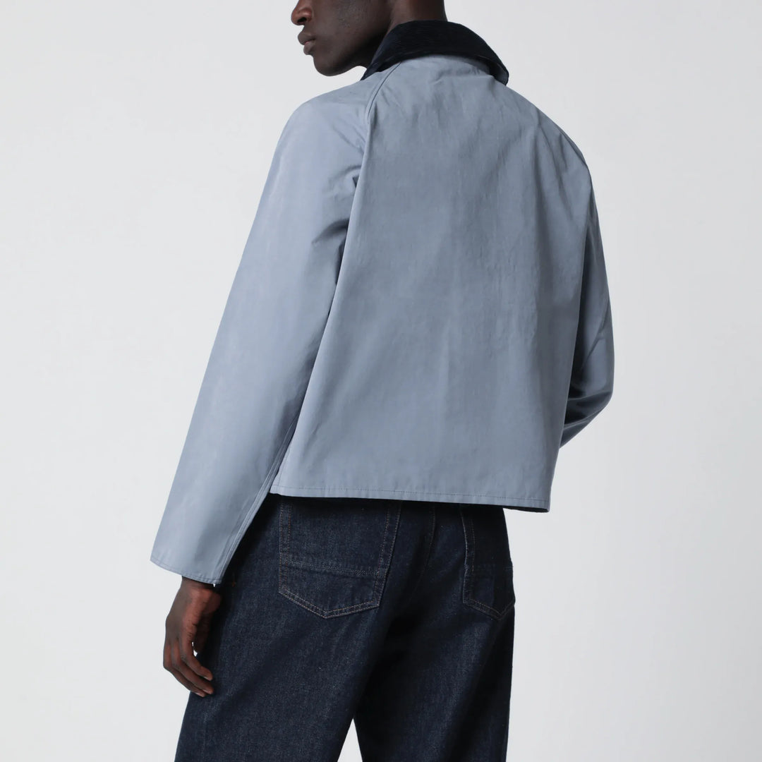 Barbour - Light blue washed Spey jacket in cotton blend Brand Apparel &amp; Accessories > Clothing > Outerwear > Coats &amp; Jackets XL