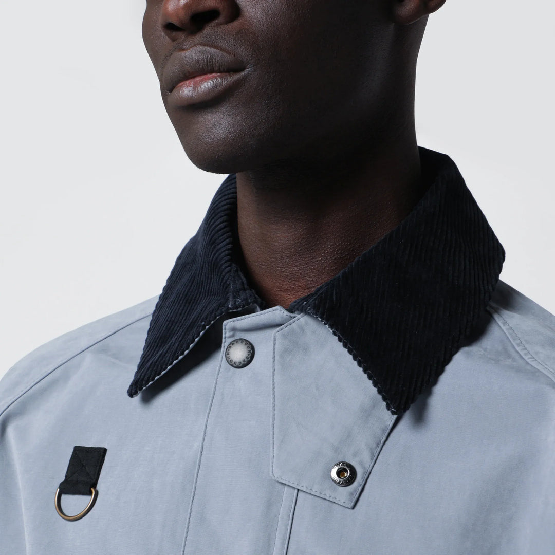Barbour - Light blue washed Spey jacket in cotton blend Brand Apparel &amp; Accessories > Clothing > Outerwear > Coats &amp; Jackets XL