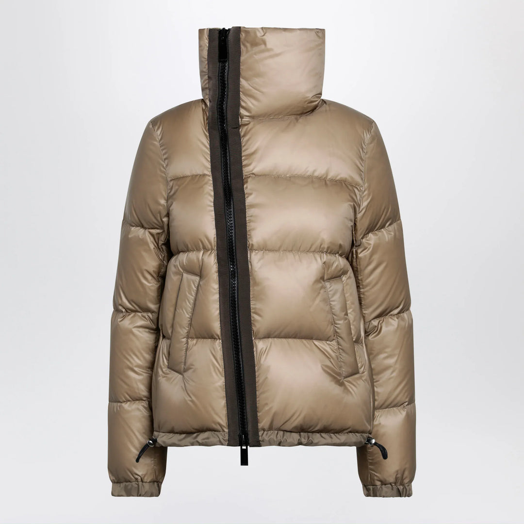Sacai - Beige down jacket with asymmetrical zip Brand Apparel &amp; Accessories > Clothing > Outerwear > Coats &amp; Jackets 2