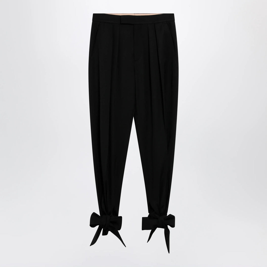 Chloé - Black pleated fluid crêpe de chine trousers Brand Apparel & Accessories > Clothing > Pants 36  FR