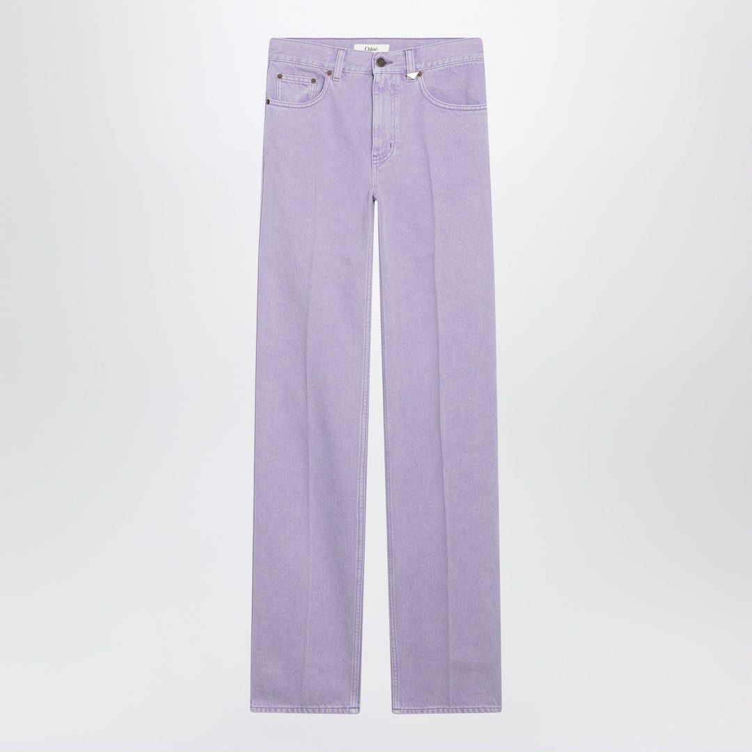 Chloé - Straight jeans in lavender organic cotton denim Brand Apparel & Accessories > Clothing > Pants 24