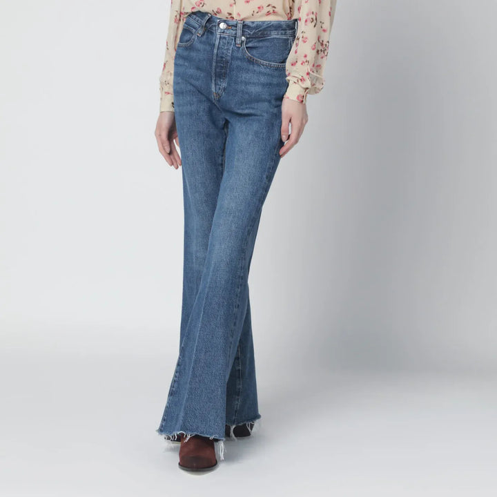 Frame - The Lax blue jeans in regenerated denim Brand Apparel &amp; Accessories > Clothing > Pants 27
