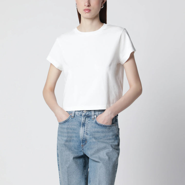AGOLDE - White cotton crew-neck T-shirt Brand Apparel &amp; Accessories > Clothing > Shirts &amp; Tops M