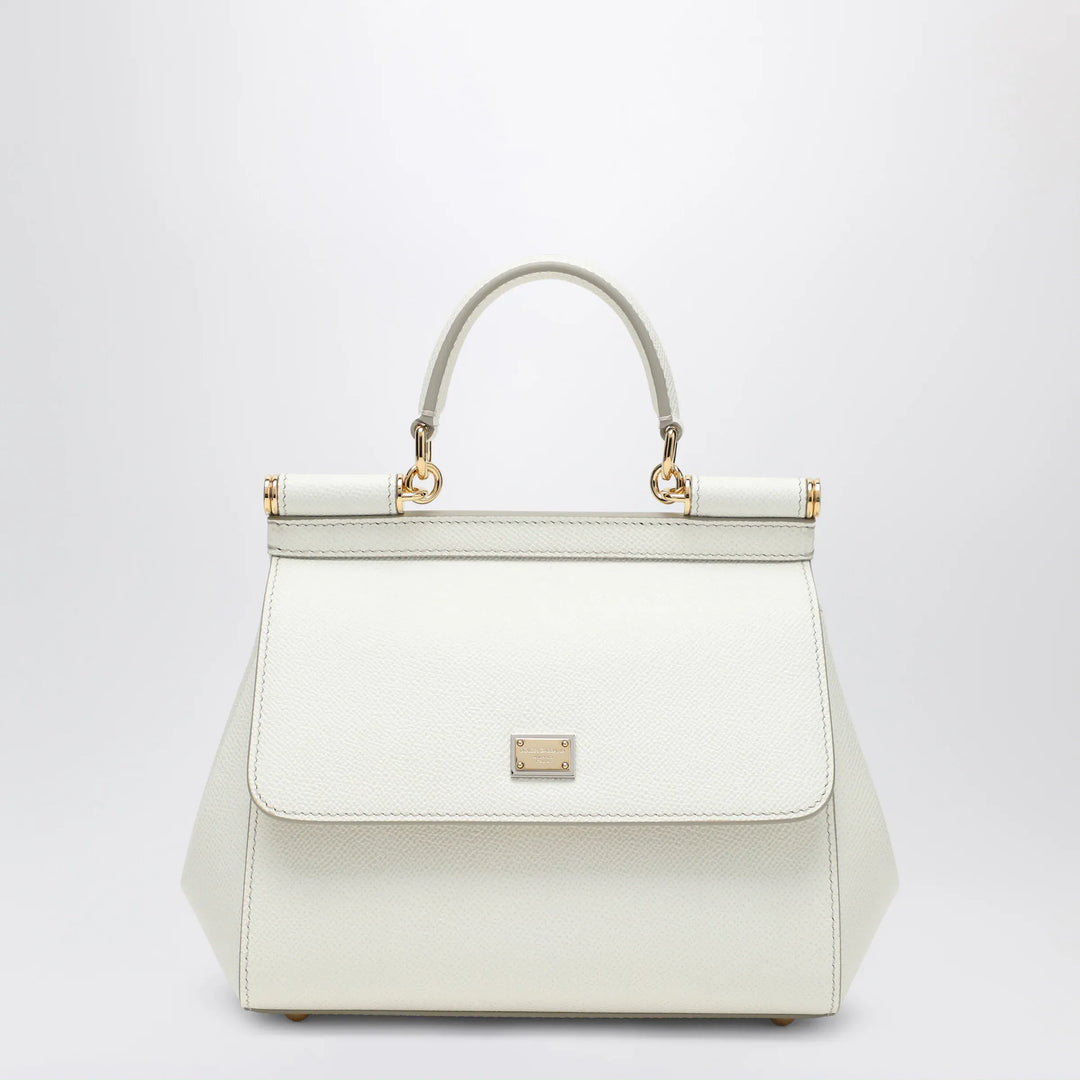 Dolce&Gabbana - Sicily medium top-handle bag in white Brand Apparel & Accessories > Clothing > Shirts & Tops