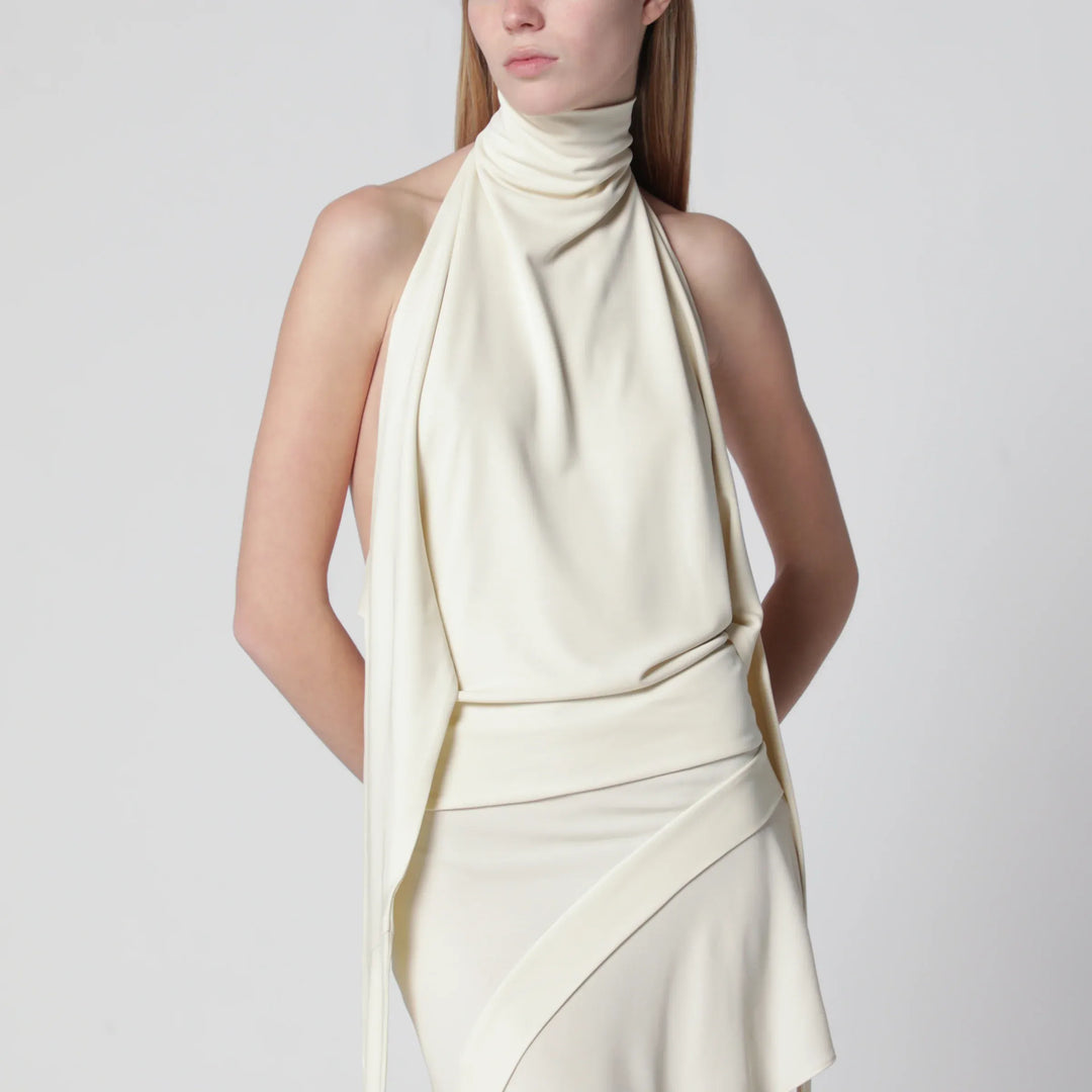 Francesco Murano - White backless top Brand Apparel & Accessories > Clothing > Shirts & Tops 38  IT