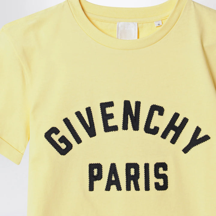 Givenchy - Yellow T-shirt with embroidered logo Brand Apparel &amp; Accessories > Clothing > Shirts &amp; Tops