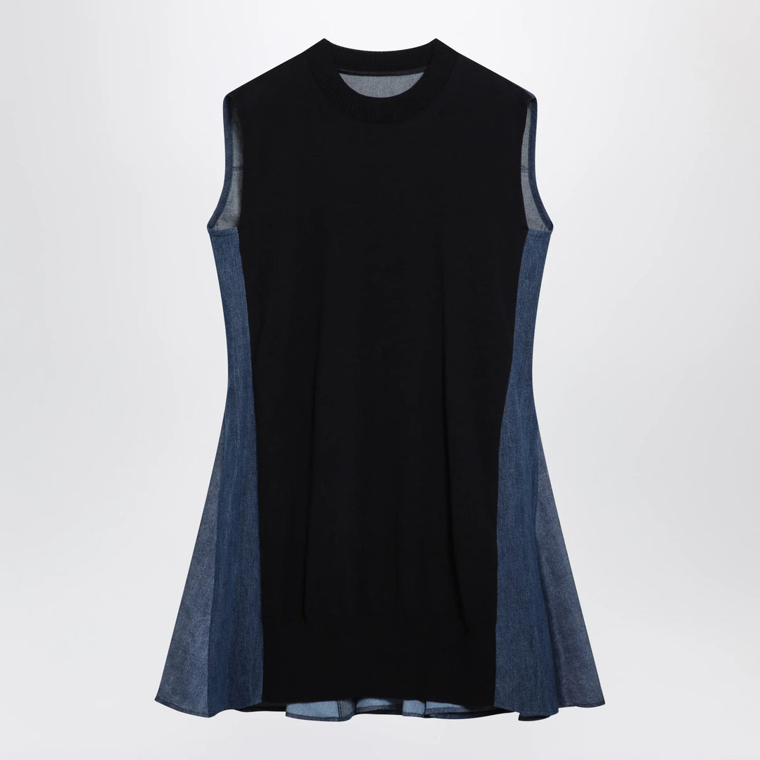 Sacai - Denim dress and knit top Brand Apparel & Accessories > Clothing > Shirts & Tops 3