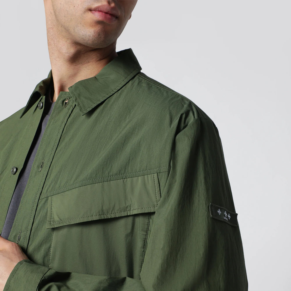 TATRAS - Khaki green Doris shirt in cotton blend Brand Apparel & Accessories > Clothing > Shirts & Tops