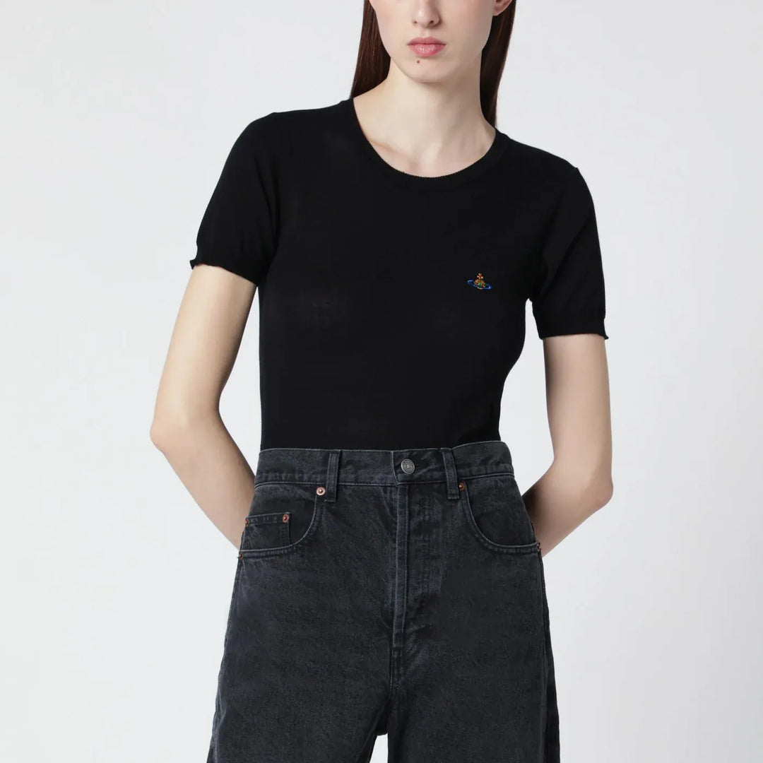 Vivienne Westwood - Bea black cotton top Brand Apparel & Accessories > Clothing > Shirts & Tops S
