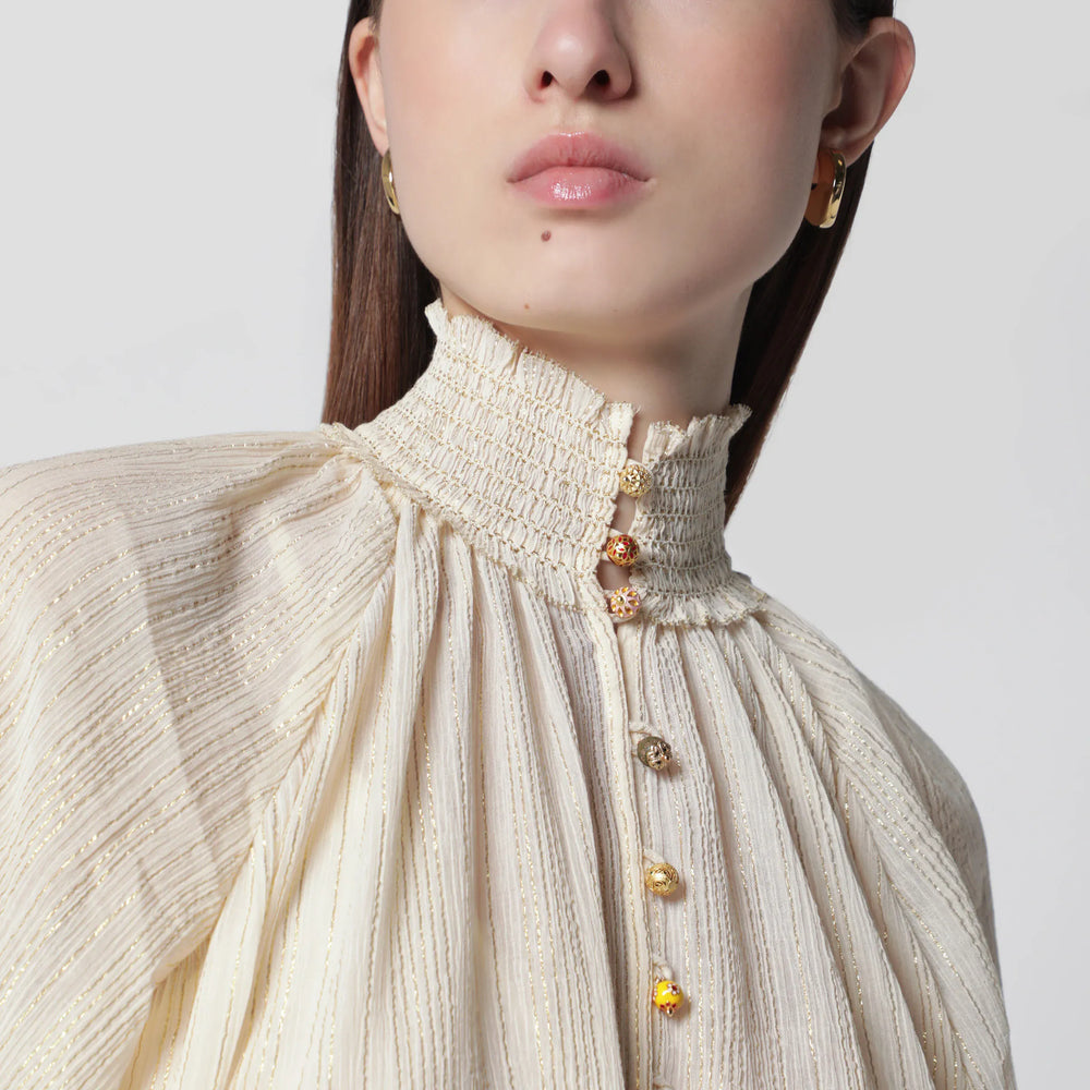 ZIMMERMANN - Aster blouse in cream Brand Apparel & Accessories > Clothing > Shirts & Tops