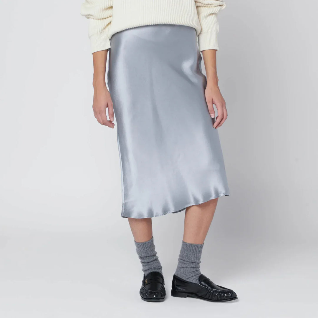 ANINE BING - Pastel blue silk midi skirt Brand Apparel & Accessories > Clothing > Skirts L