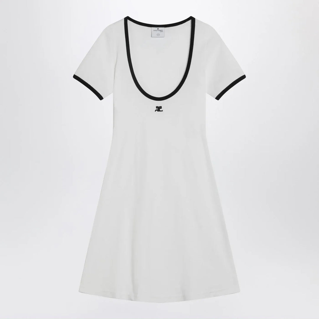 Courrèges - Black/white mini dress in cotton Brand Apparel &amp; Accessories XS