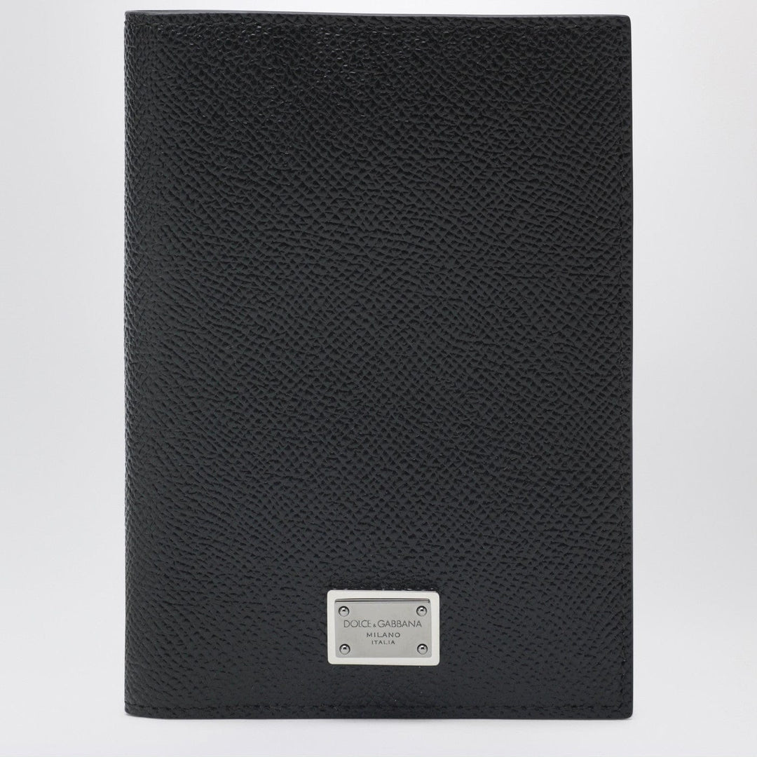 Apparel & Accessories TU Dolce&Gabbana - Black passport holder with logo plaque Brand