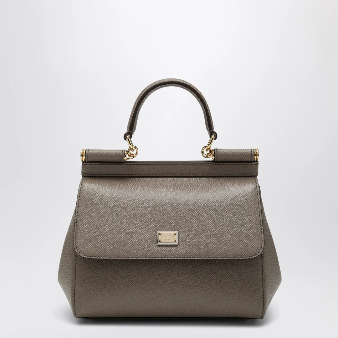 Dolce&amp;Gabbana - Medium Sicily handbag in light mud colour Brand Apparel &amp; Accessories