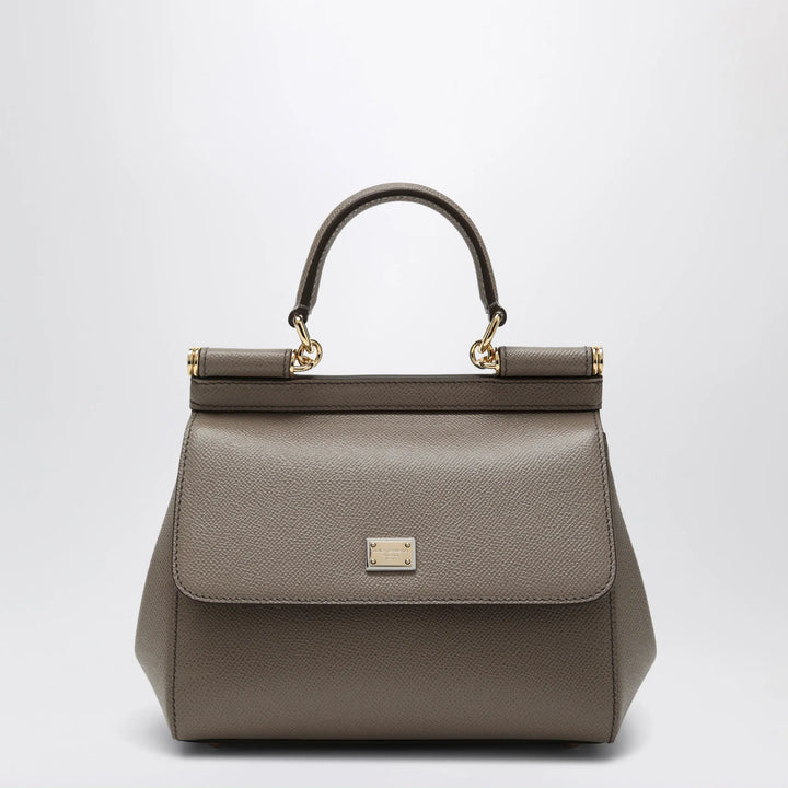 Dolce&amp;Gabbana - Medium Sicily handbag in light mud colour Brand Apparel &amp; Accessories TU