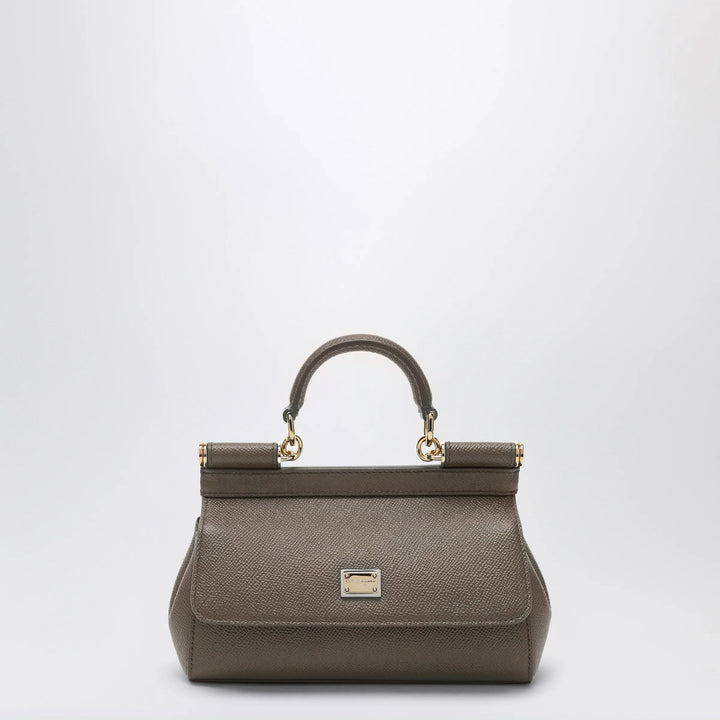 Dolce&amp;Gabbana - Small Sicily handbag in mud brown Brand Apparel &amp; Accessories TU