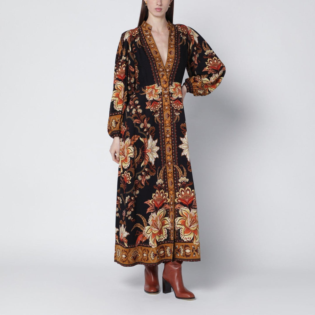 Apparel & Accessories FARM Rio - Black “Majestic Garden” long dress Brand