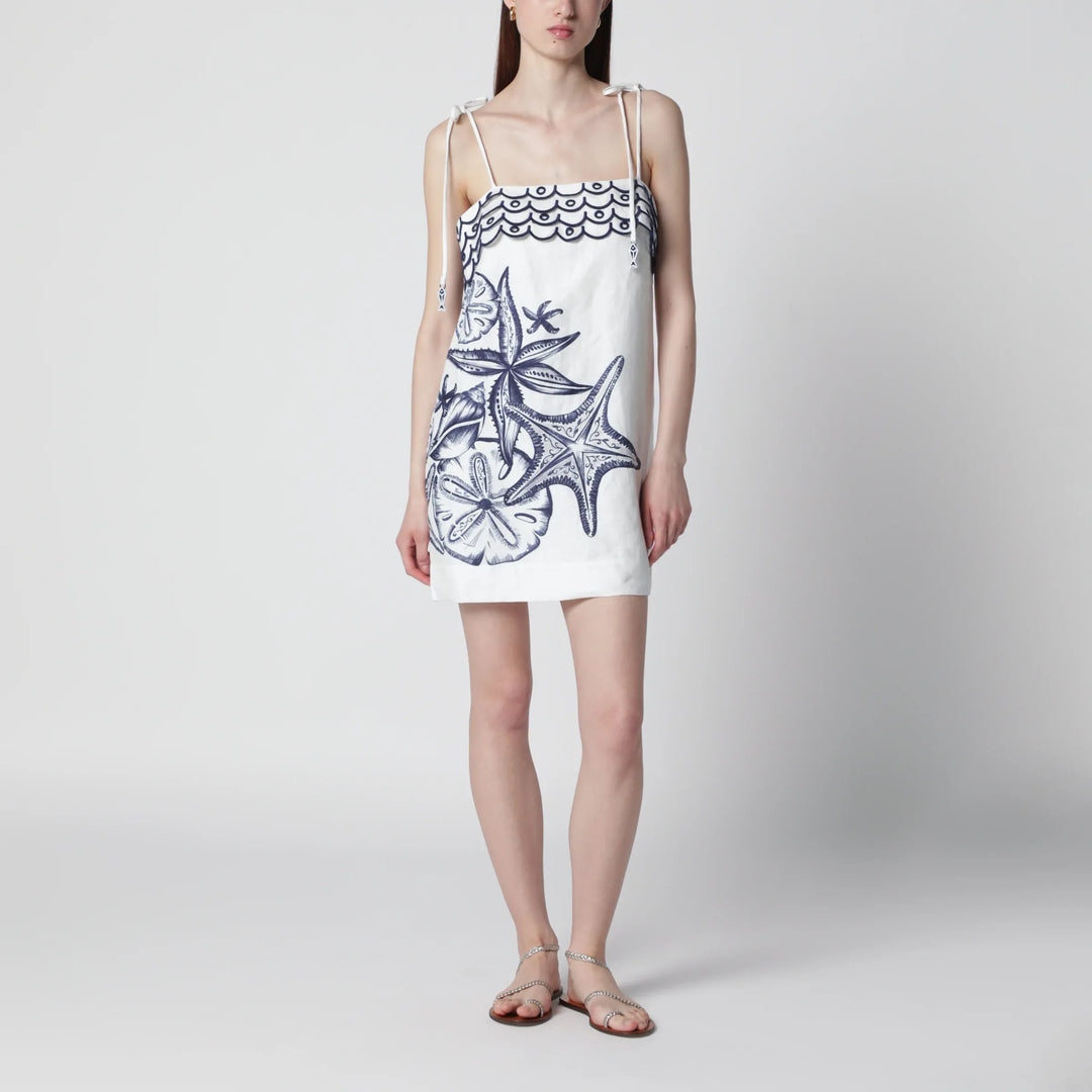 FARM Rio - Coast Stars printed linen midi dress Brand Apparel & Accessories XS