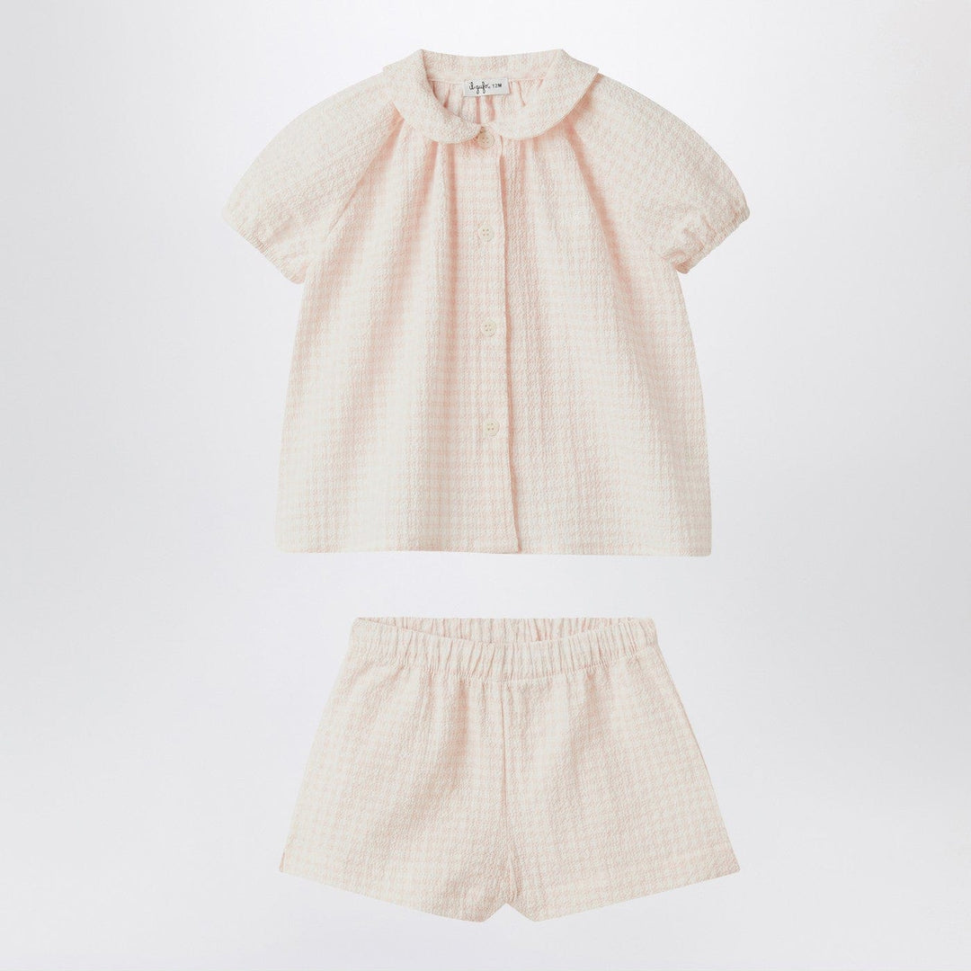 Apparel & Accessories 6 Il Gufo - Pink set in seersucker Brand