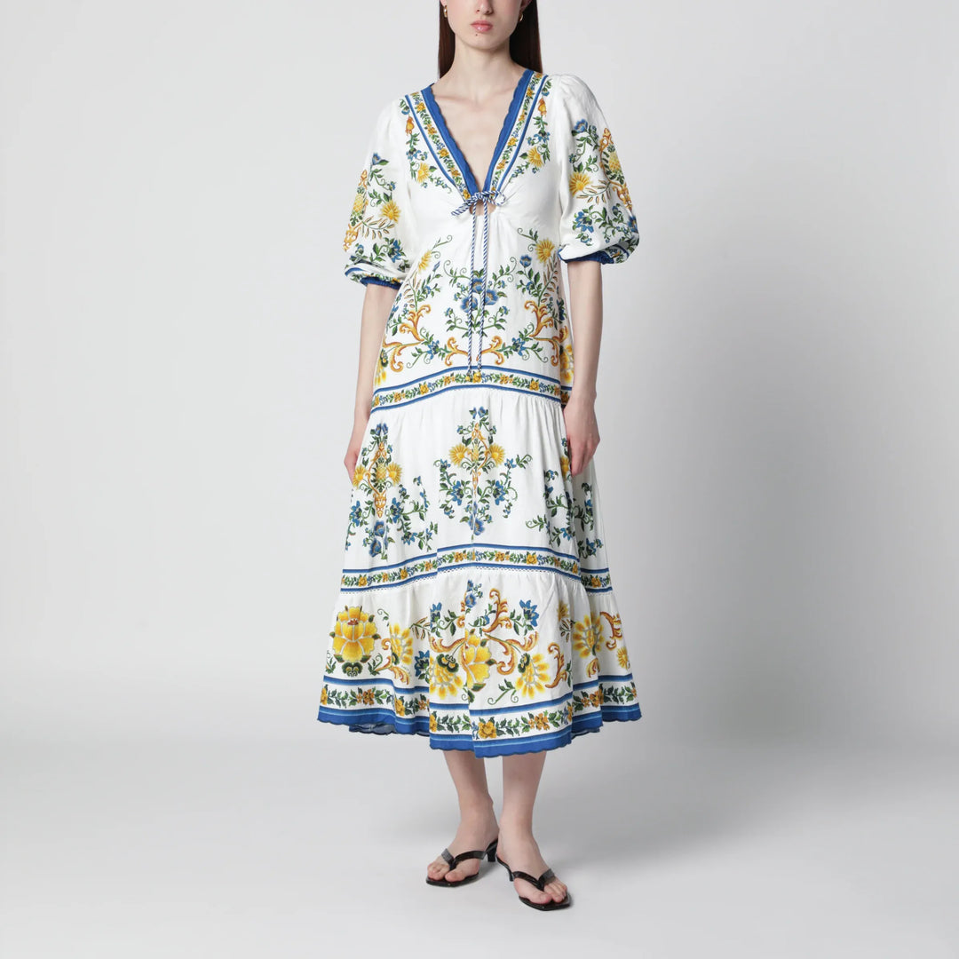 FARM Rio - Emily Floral Tapestry drawstring midi dress Brand Apparel & Accessories > Jewelry XS
