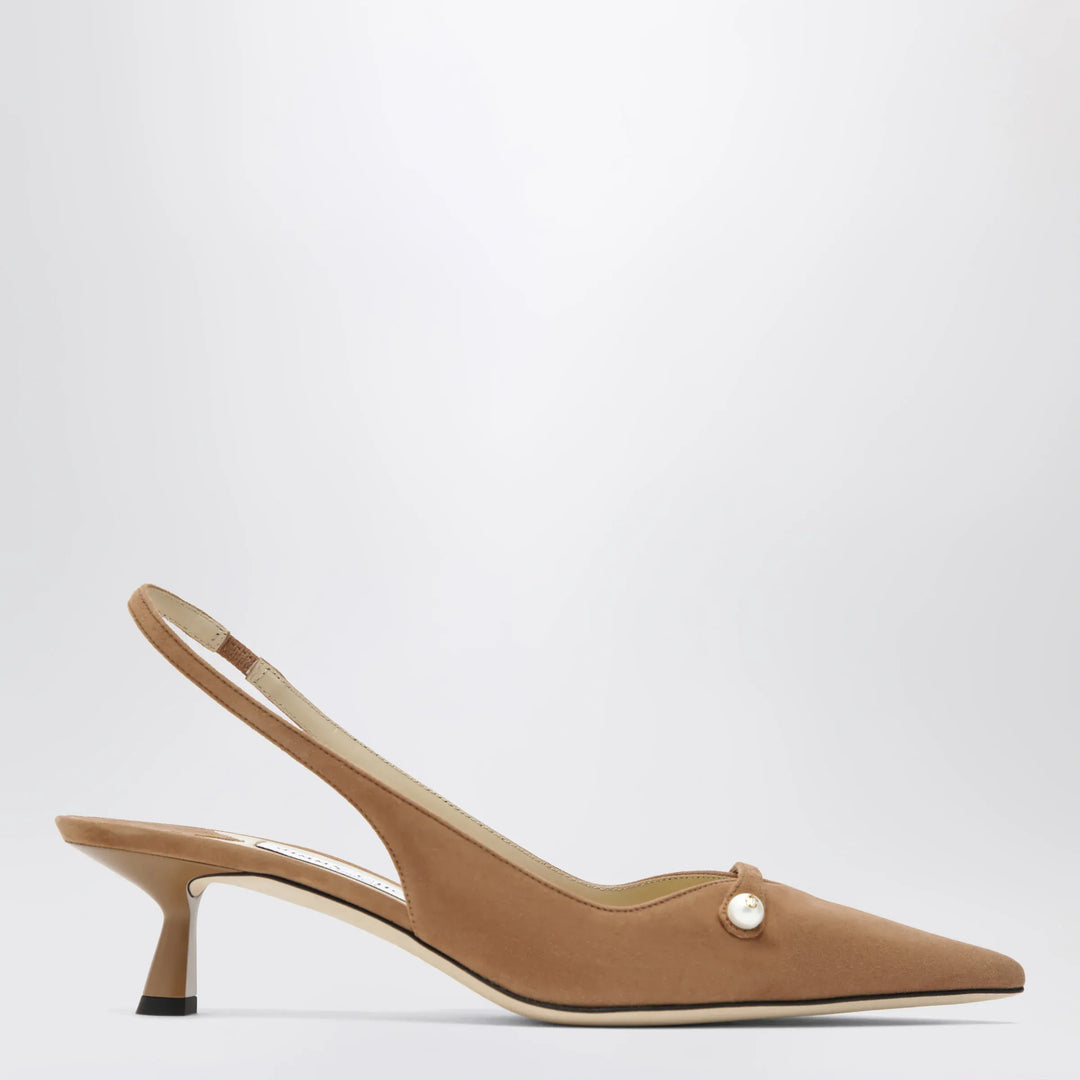 Jimmy Choo - Amita 45 slingbacks in toffee suede Brand Apparel & Accessories 36 IT