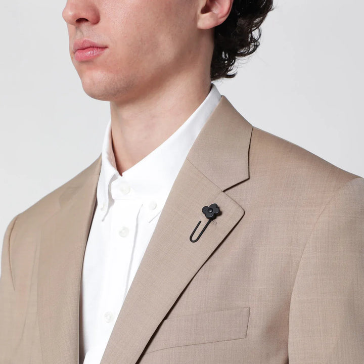 Lardini - Beige single-breasted linen suit Brand Apparel &amp; Accessories