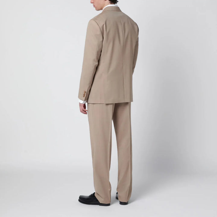 Lardini - Beige single-breasted linen suit Brand Apparel &amp; Accessories