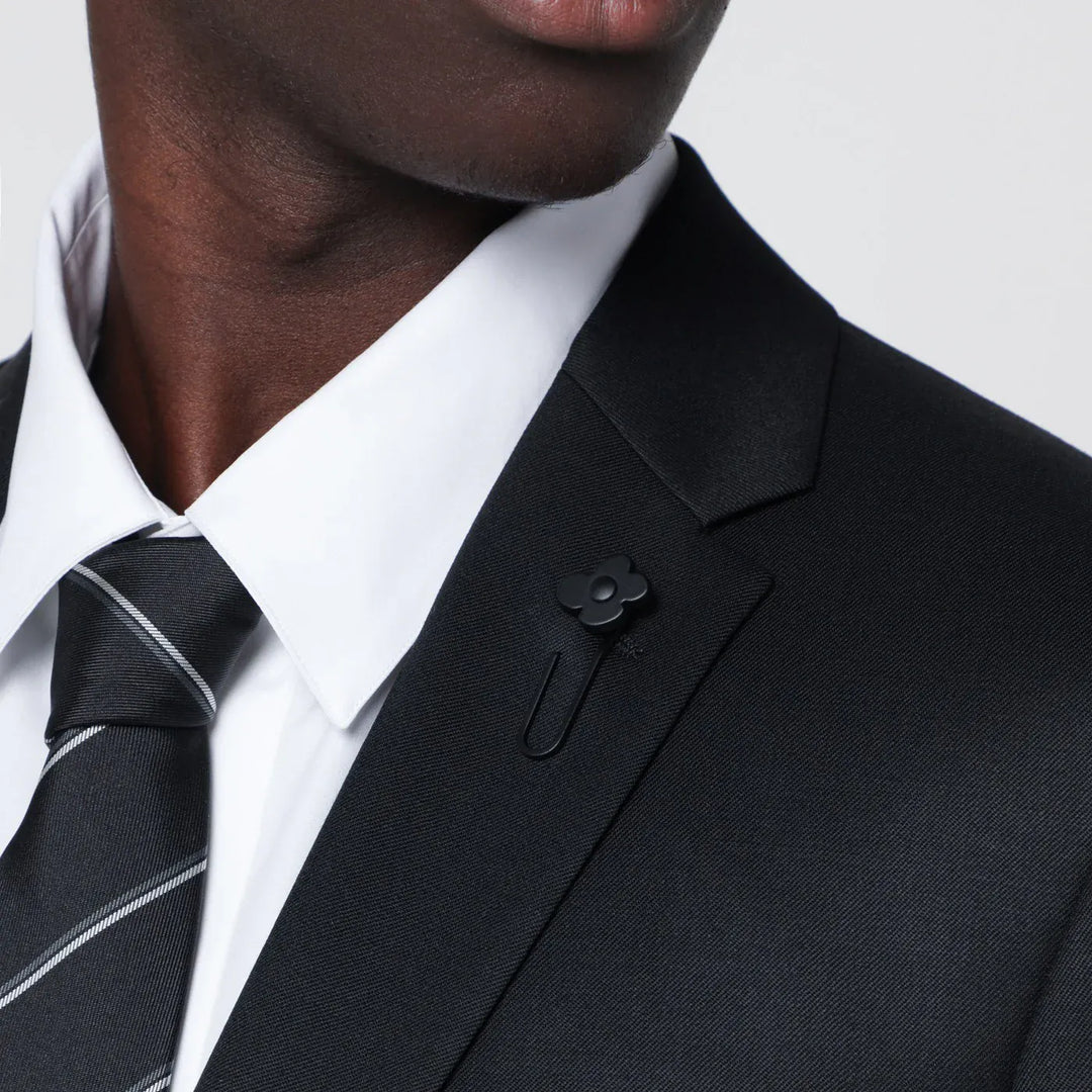 Lardini - Black single-breasted wool suit Brand Apparel &amp; Accessories 48 IT