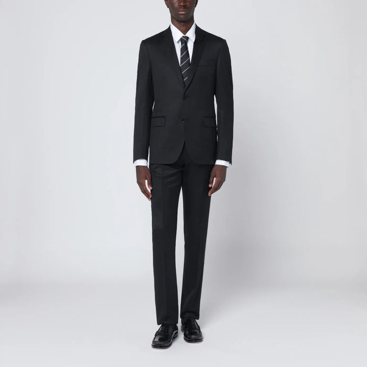 Lardini - Black single-breasted wool suit Brand Apparel &amp; Accessories 48 IT