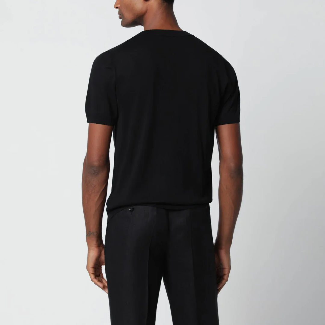 Lardini - Black wool-blend knit Brand Apparel &amp; Accessories