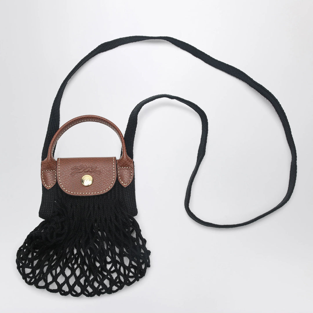Longchamp - Black Le Pliage Filet XS bag Brand Apparel & Accessories U
