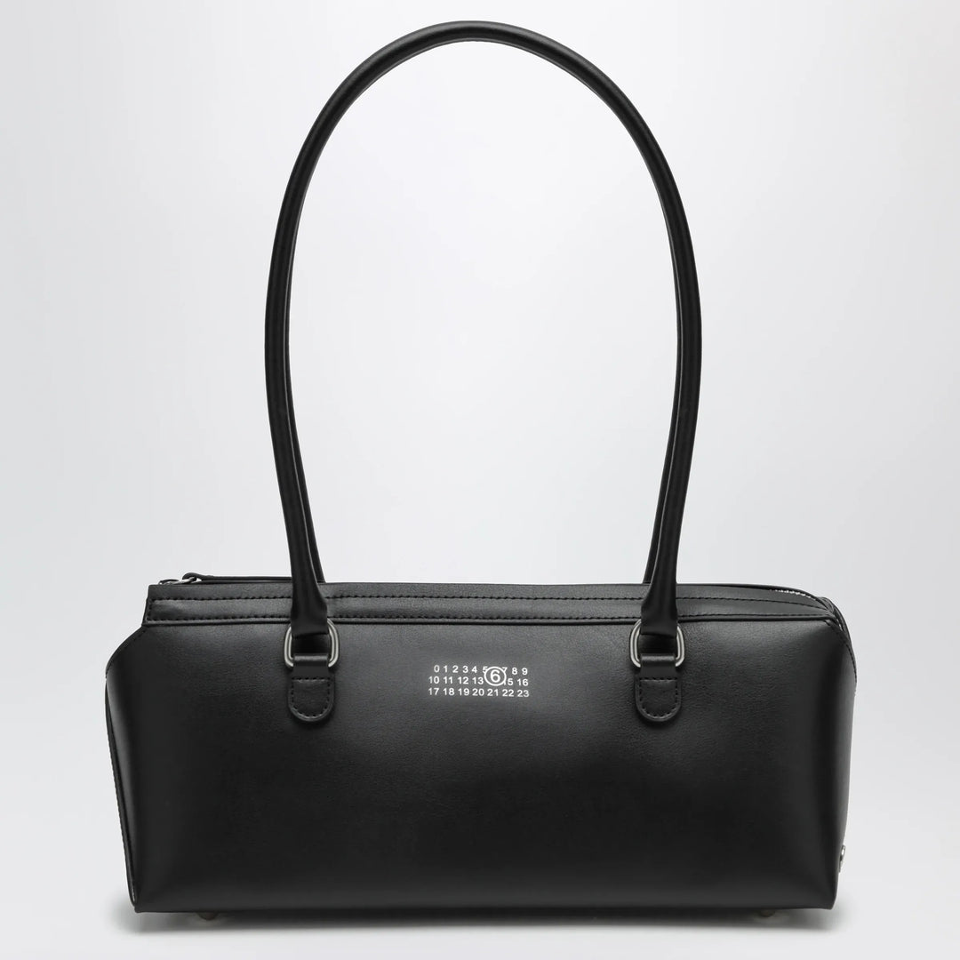 MM6 Maison Margiela - Small black leather Bowling bag Brand Apparel & Accessories