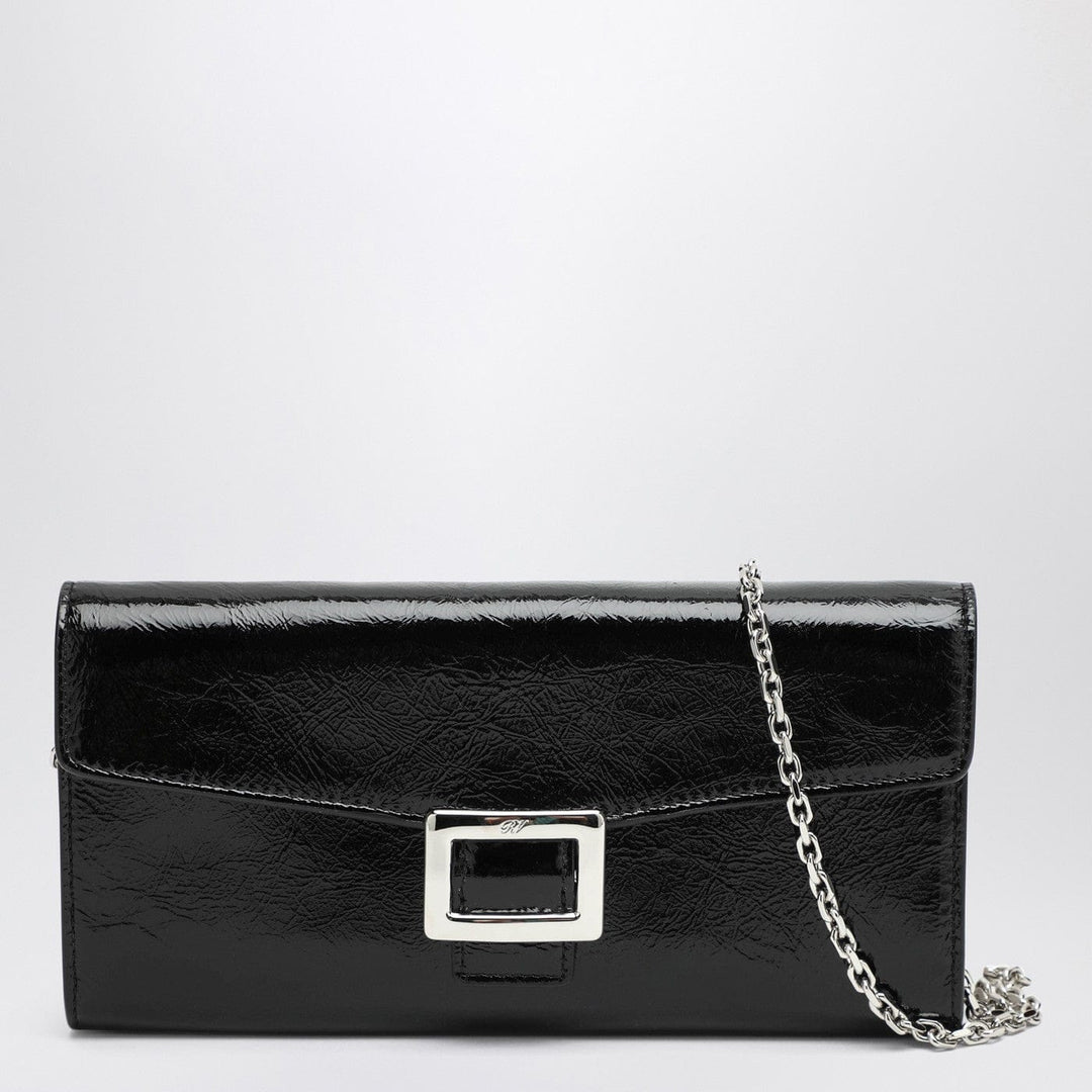 Apparel & Accessories TU ROGER VIVIER - Belle Vivier black patent leather wallet with chain Brand