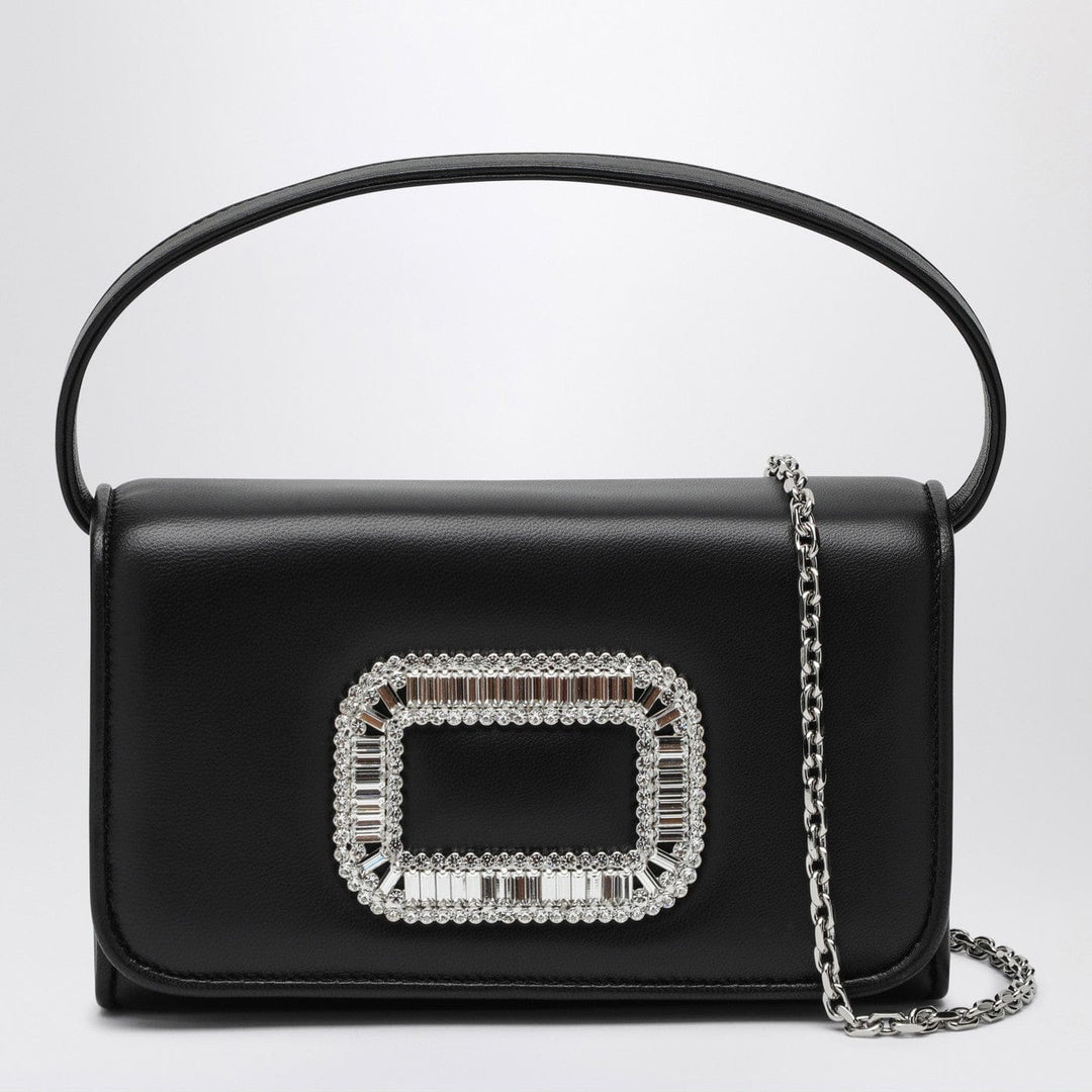 Apparel & Accessories TU ROGER VIVIER - Black leather Micro Pilgrim bag Brand
