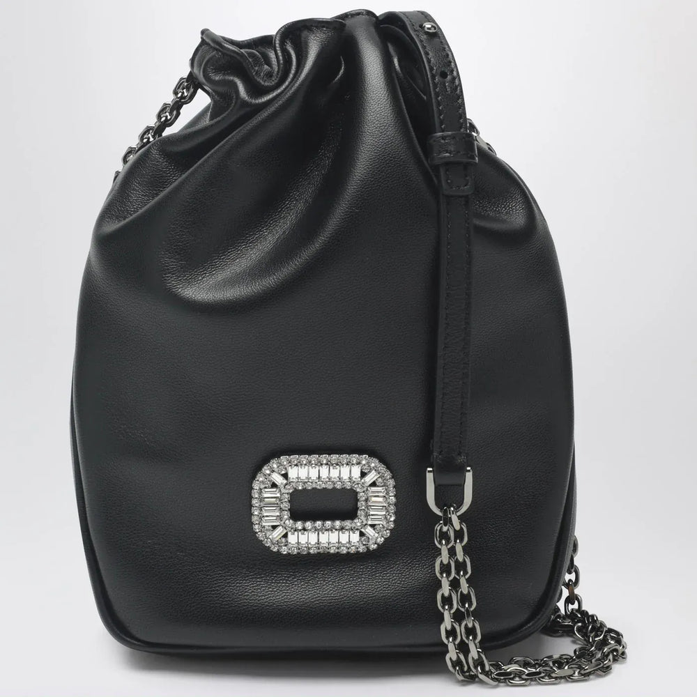 ROGER VIVIER - Nano Pilgrim bag in black leather Brand Apparel & Accessories TU