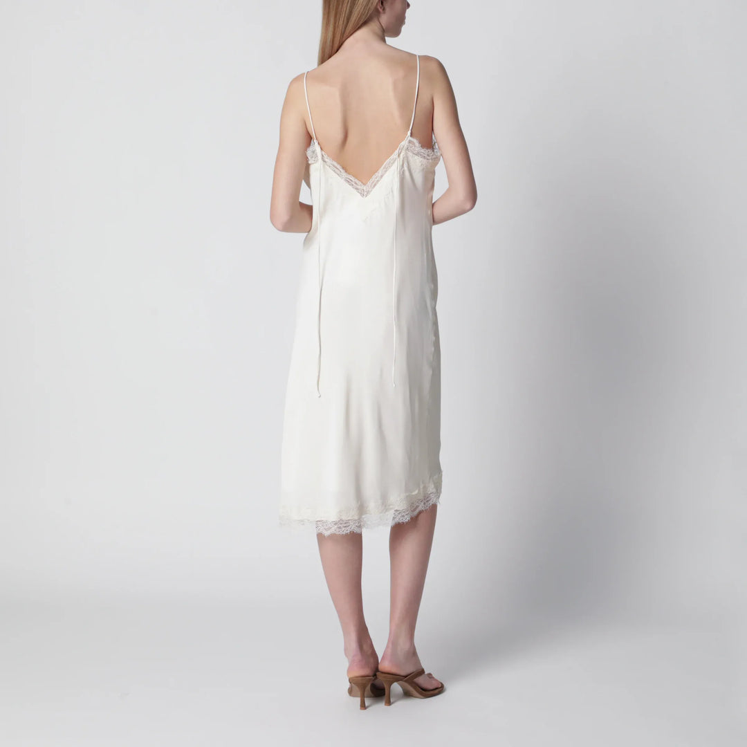Róhe - White silk and lace slip dress Brand Apparel &amp; Accessories