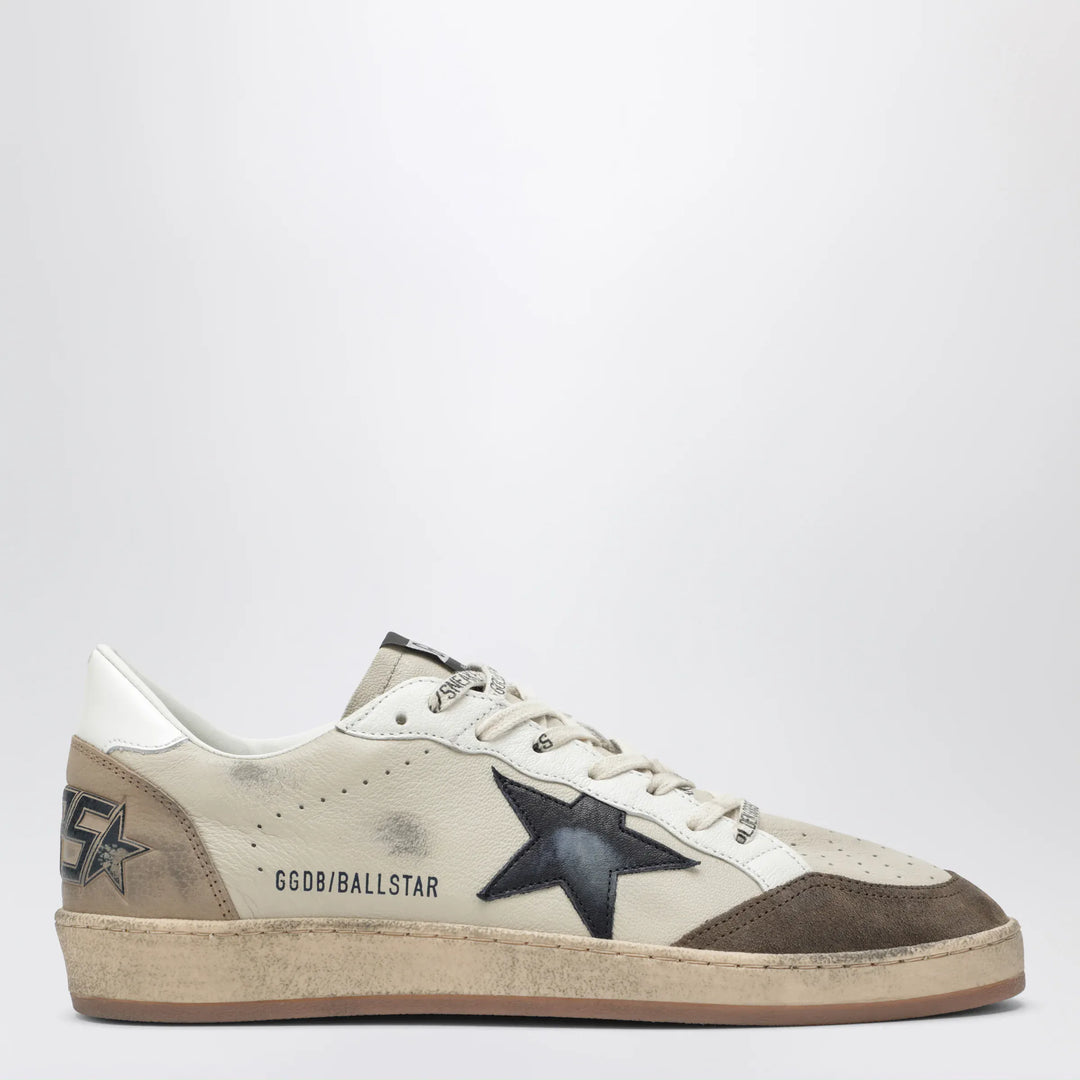 Golden Goose - Cream/white/marble/blue Ball Star sneakers Brand Apparel & Accessories > Shoes