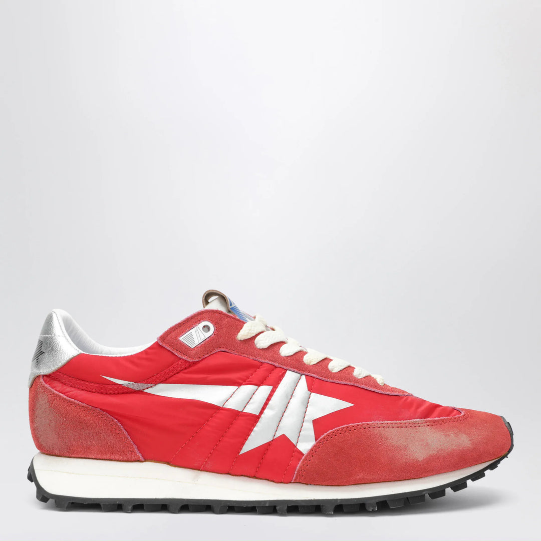 Golden Goose - Red/silver Marathon sneakers in nylon and suede Brand Apparel & Accessories > Shoes