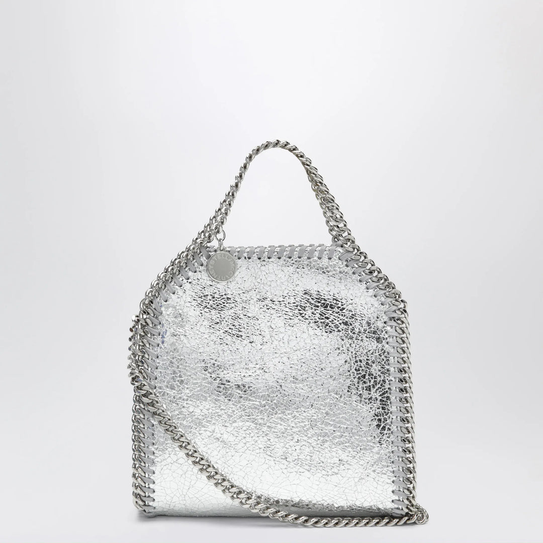 Stella McCartney - Falabella micro tote bag in silver Brand Apparel & Accessories TU