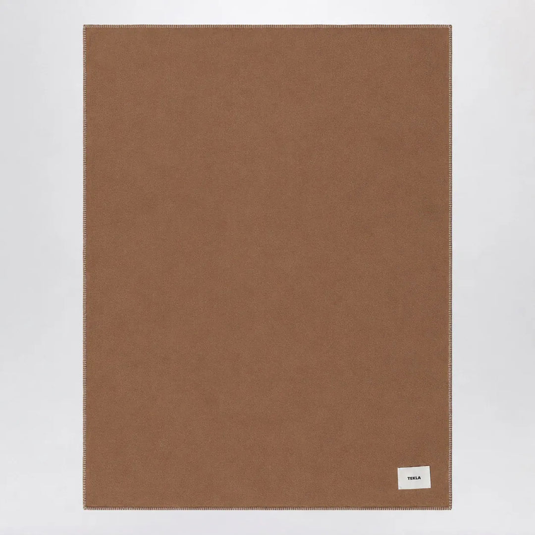 Tekla - Brown lambswool blanket Brand Apparel & Accessories U