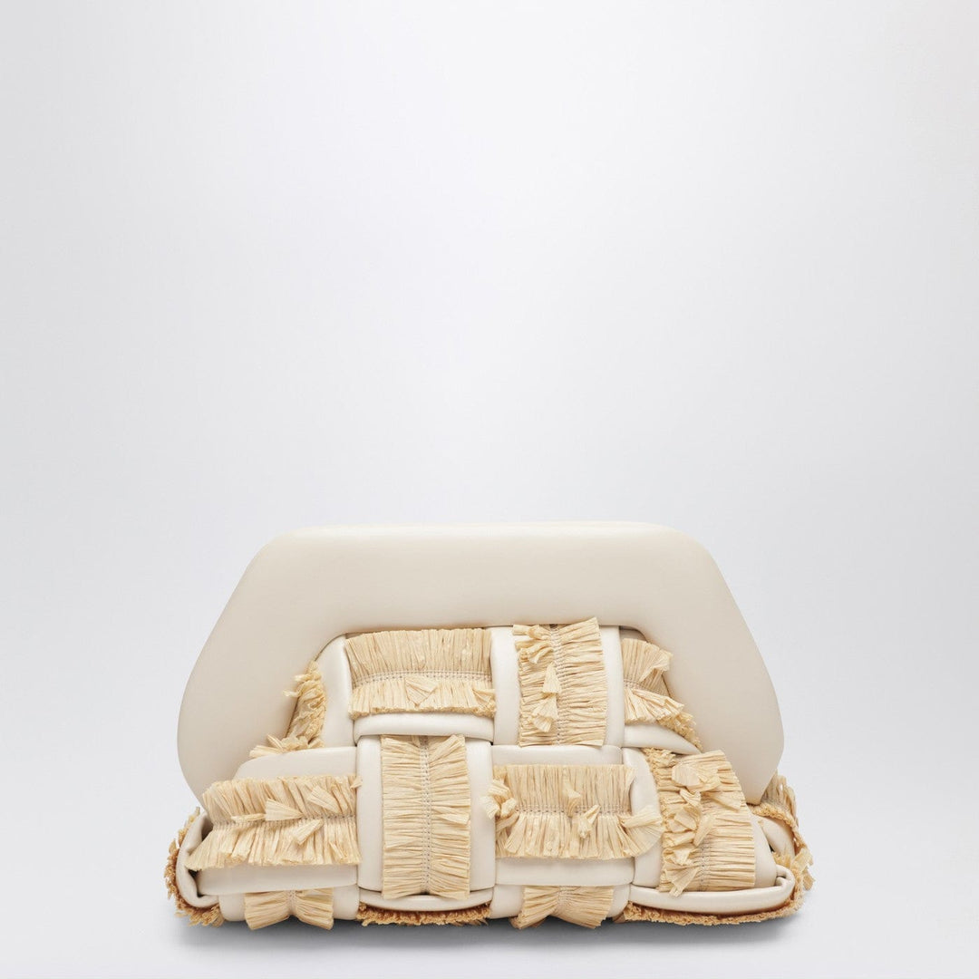 Apparel & Accessories TU THEMOIRè - Small Tia clutch in butter color with raffia inserts Brand