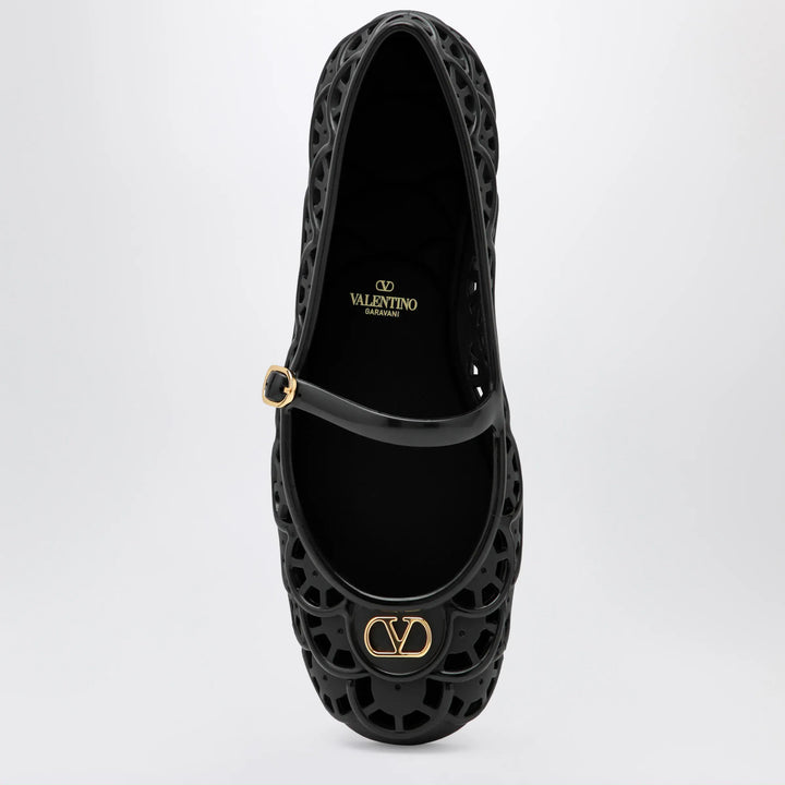Valentino Garavani - Black VLogo Signature rubber ballet flats Brand Apparel &amp; Accessories 40 IT