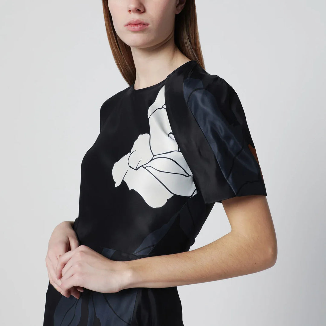 Victoria Beckham - Eve floral satin midi dress Brand Apparel &amp; Accessories 6 UK