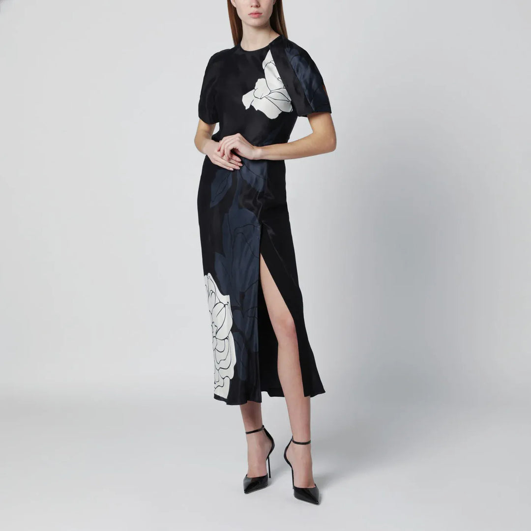 Victoria Beckham - Eve floral satin midi dress Brand Apparel & Accessories 6 UK