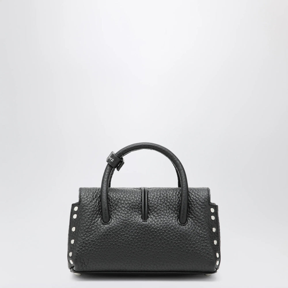 Zanellato - Dotta Baby black grained leather bag Brand Apparel & Accessories TU