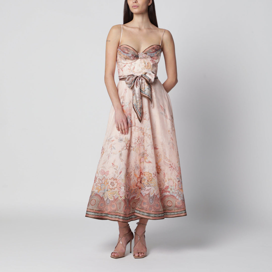 Apparel & Accessories ZIMMERMANN - Pink Alchemy midi dress with paisley pattern Brand