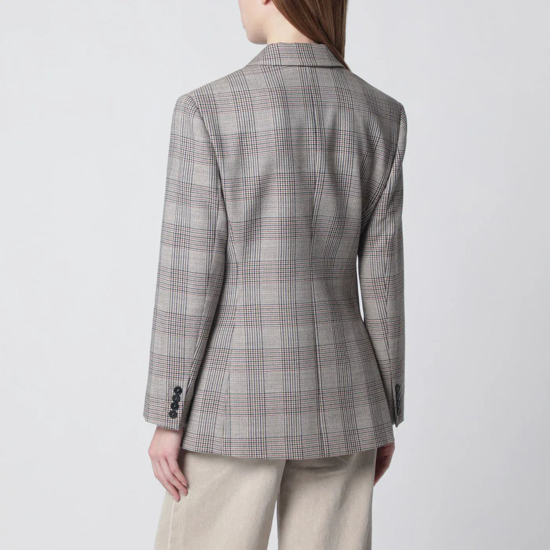 ANINE BING - Asymmetric Prince of Wales jacket Brand Coats &amp; Jackets