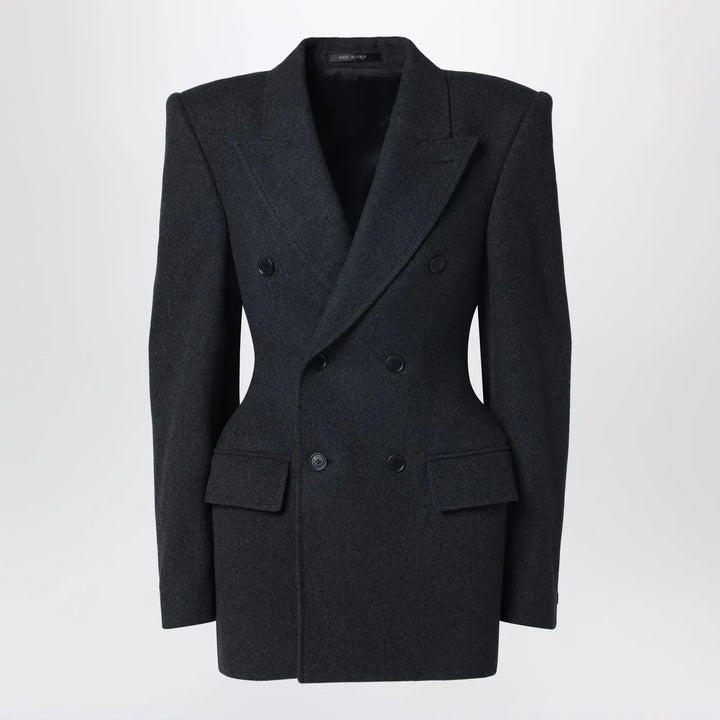 Balenciaga - Grey double-breasted cashmere jacket Brand Coats &amp; Jackets 38  FR