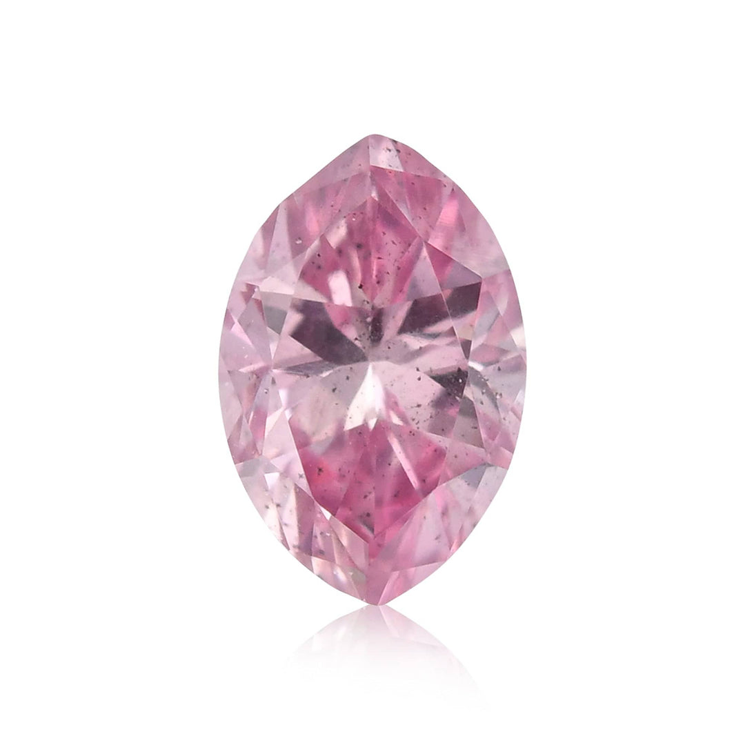 0.11 Carat Fancy Intense Purplish Pink Marquise Diamond (SI1) GIA Brand Color Diamond