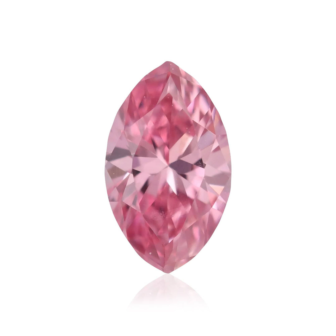 0.11 Carat Fancy Vivid Pink Marquise Diamond (VS1) GIA Brand Color Diamond